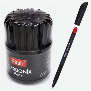 Ручка шарик. Flair  CARBONIX V, красная, карбоновый корпус, 0,7мм, F-1362/кр.