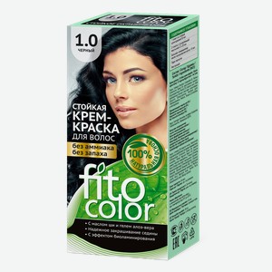 Крем-краска для волос «Фитокосметик» Фитоколор черный тон 1.0, 115 мл