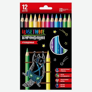 Цветные карандаши ФЕНИКС+ Утолщённые 12 цветов
