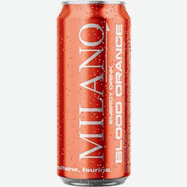 Напиток Энергетический Милано Энерджи, Тонизирующий, Гранат, Красный Апельсин, Безалкогольный, 450 Мл