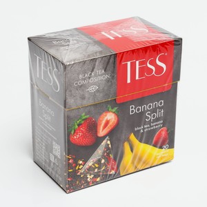 Чай черный TESS Banana Split, 20 пирамидок*1,8 г