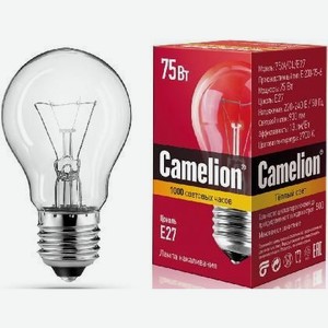 Лампа накаливания Камелион 75Вт Е27 прозрачная