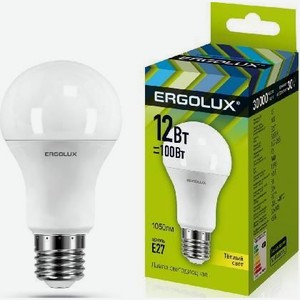 Лампа светодиодная Эрголюкс 12Вт Е27 теплый свет