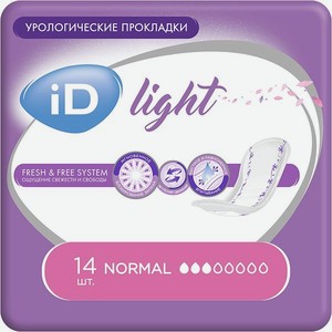 Прокладки урологические id LIGHT Normal 14 шт. х3 упаковки