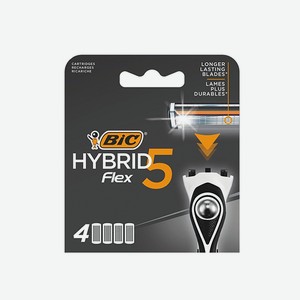 Сменные кассеты для бритья BIC Flex 5 Hybrid, 4 шт