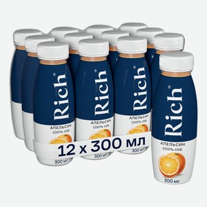 Сок Rich апельсиновый, 300мл x 12 шт Россия