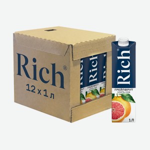 Сок Rich грейпфрутовый, 1л x 12 шт Россия