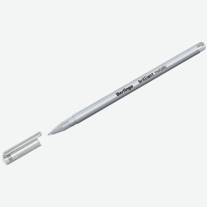 Ручка гелевая Berlingo  Brilliant Metallic , серебро металлик, 0,8мм