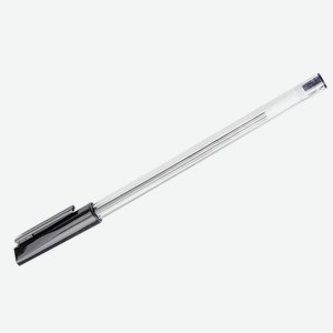 Ручка шариковая СТАММ  РШ 800  черная, 0,7мм, прозрачный корпус