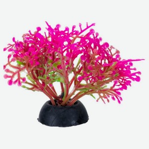 Растение для аквариума HOMEFISH Риччия розовая пластиковое с грузом, 4 см