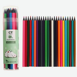 Карандаши Sima-Land 24 цвета в тубусе шестигранные пластиковые