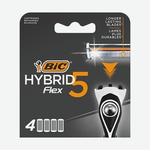 Сменные кассеты для бритвы BIC Hybrid 5 Flex 4 шт