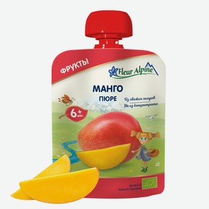 Пюре манго Органик от 6 месяцев 0.09 кг Fleur Alpine