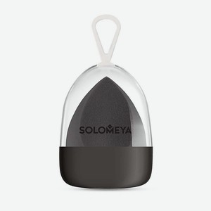 Спонж для макияжа SOLOMEYA косметический со срезом Черный