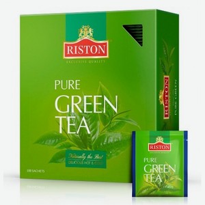 Чай зеленый Riston Pure Green Tea в пакетиках, 100 шт в коробке