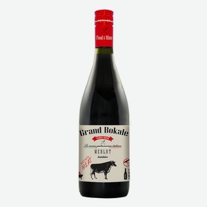 Вино красное Grand Вokale Merlot, полусладкое, 0,75л