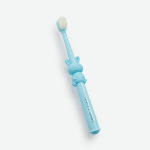 Детская зубная щётка Happy Baby с мягкой щетиной голубая зайка