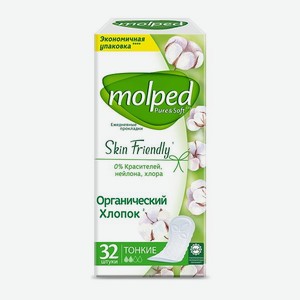 Прокладки Molped Ежедневные женские MOLPED Pure Soft Daily Care 32 шт