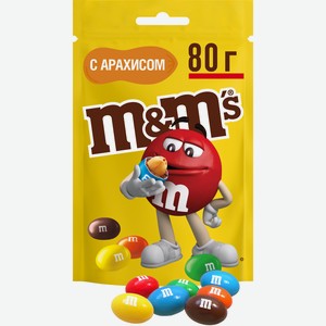 Конфеты M&M s драже с арахисом и молочным шоколадом, 80г