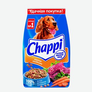 Сухой полнорационный корм для собак Chappi «Сытный мясной обед. Мясное изобилие», 2.5кг