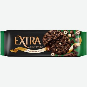 Печенье-гранола Extra сдобное с шоколадом и фундуком