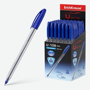 Ручка шариковая ErichKrause U-108 Classic Stick 1.0, Ultra Glide Technology, цвет чернил синий