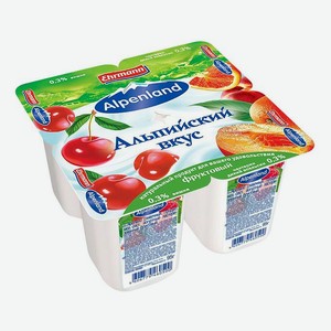 Йогуртный продукт Альпенленд 95г 0,3% виш/нект/дик.апельс