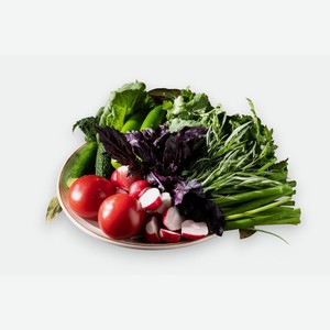 Ассорти свежих овощей c ароматной зеленью