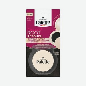 Тонирующая пудра для корней волос и седины Палетт Compact Root Retouch , Черный , 3г