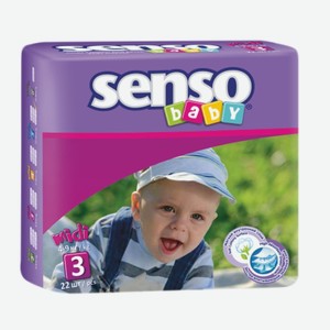 Подгузники «Senso Baby» 3M, 4-9 кг, 22 шт.