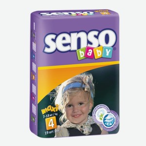 Подгузники «Senso Baby» 4L, 7-18 кг, 19 шт.