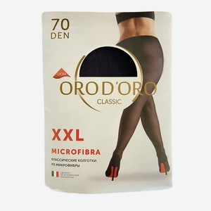 Колготки женские Orodoro Microfibra, 70 ден, цвет черный, размер 6-7