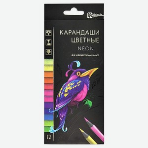 Набор цветных карандашей 12 цв ФЕНИКС+ Неон