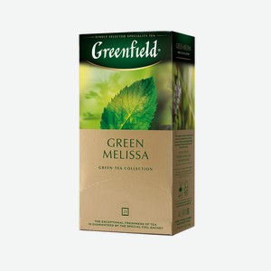 Чай зеленый с мелиссой 25 пакетиков Greenfield, 0.037 кг