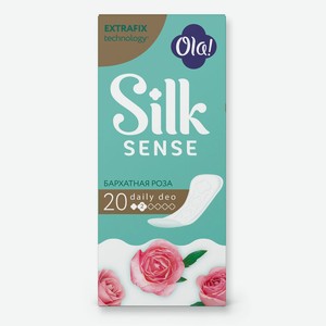 Прокладки ежедневные 20 шт Ola Silk Sense Daily Deo Бархатная Роза к/уп