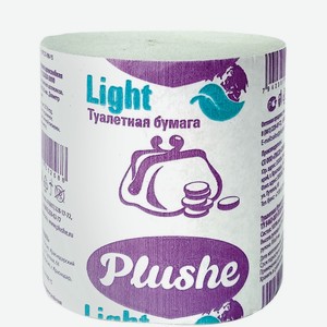 Туалетная бумага 1 слой Eco Plushe Light серая б/уп