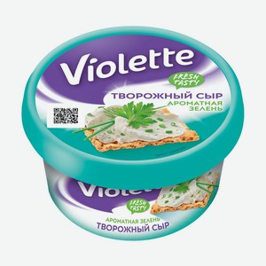 Сыр творожный 140 г Виолетта с зеленью 70% п/стакан