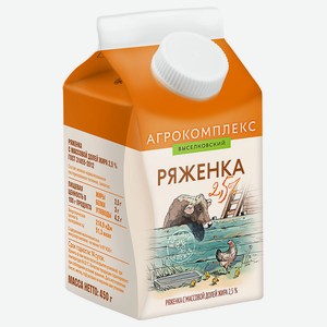 Ряженка 450г Агрокомплекс 2,5% Пюр-Пак