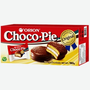 Бисквитное пирожное 6 шт Orion Choco Pie в глазури к/уп