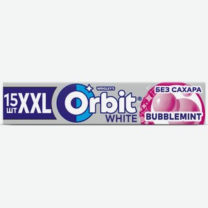 Жевательная резинка Orbit Xxl White Bubblemint 20