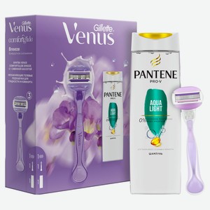 Набор подарочный Venus+Pantene для настоящего комфорта Comfortglide с шампунем