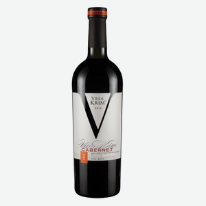 Вино  Каберне  ординарное сухое красное 11,9% 0,75л серия ТМ Villa Krim