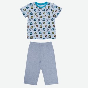 Пижама для мальчика Barkito «Сновидения»,серая и б (98-104)