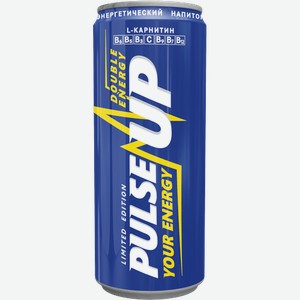 Напиток энергетический Pulseup Energy тонизирующий газированный, 0.45л