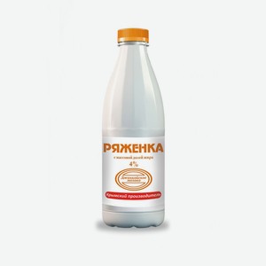 Ряженка Джанкойское молоко 4% 900 мл пластиковая бутылка