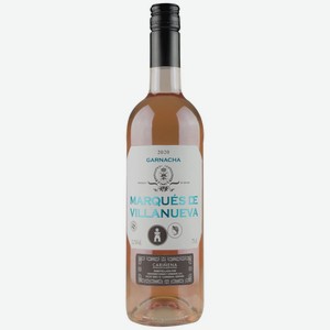 Вино MARQUES DE VILLANUEV Гарнача Кариньена ординарное сортовое роз. сух., Испания, 0.75 L