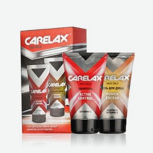 Мужской набор Carelax ( гель для душа   Power Energy   150мл + шампунь для волос   Active Control   150мл )