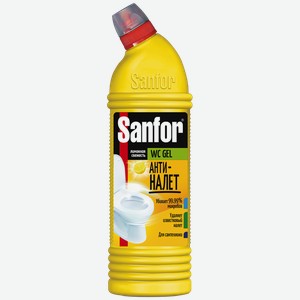 Чистящее средство для туалета САНФОР Лимонная свежесть, 0.75кг