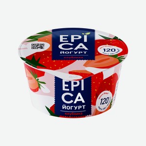 Йогурт 130г EPICA клубника 4,8% п/ст