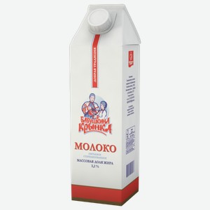 Молоко Бабушкина Крынка ультрапастеризованное 3,2%, 1 л, тетрапак